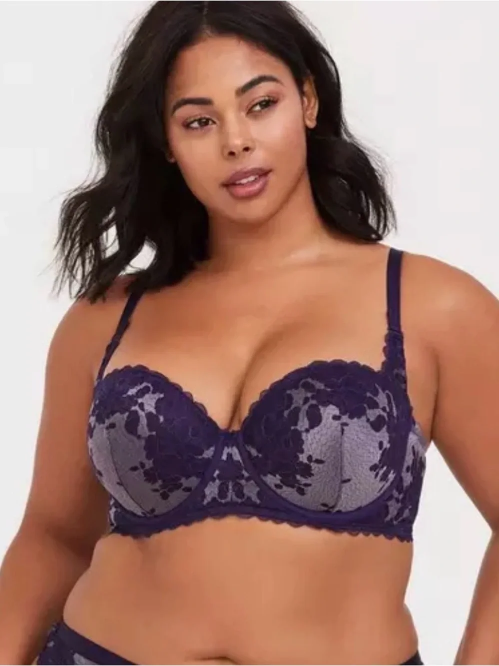 Torrid Bombshell Everyday Strapless Push-Up Bra eggplant purple 44DDD